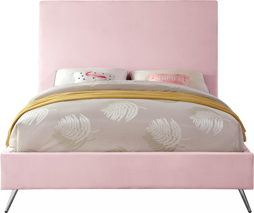 Jasmine Pink Velvet Queen Bed - James Furniture (NY)