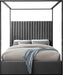 Jax Grey Velvet Queen Bed - James Furniture (NY)