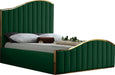 Jolie Green Velvet Queen Bed (3 Boxes) - James Furniture (NY)