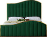 Jolie Green Velvet Queen Bed (3 Boxes) - James Furniture (NY)