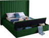 Kiki Green Velvet Queen Bed (3 Boxes) - James Furniture (NY)
