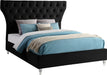 Kira Black Velvet Queen Bed image