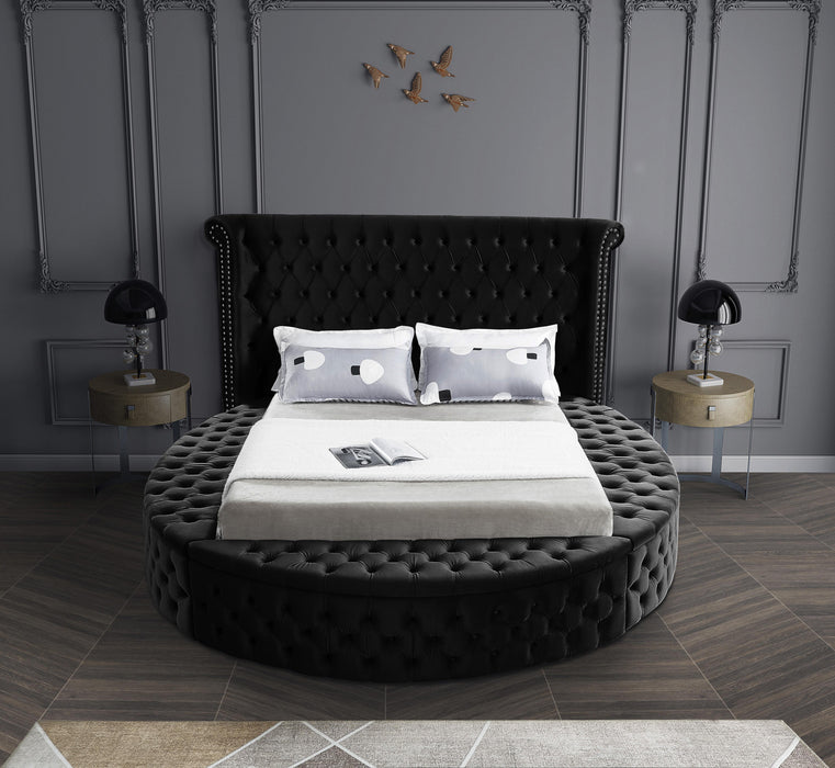 Luxus Black Velvet Full Bed (3 Boxes)