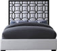 Taj White Velvet Queen Bed - James Furniture (NY)