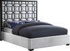 Taj White Velvet Queen Bed - James Furniture (NY)