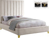 Via Cream Velvet King Bed - James Furniture (NY)
