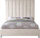 Via Cream Velvet King Bed - James Furniture (NY)