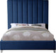 Via Navy Velvet King Bed - James Furniture (NY)