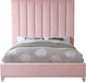 Via Pink Velvet Queen Bed - James Furniture (NY)