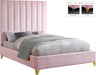 Via Pink Velvet King Bed - James Furniture (NY)