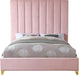 Via Pink Velvet Queen Bed - James Furniture (NY)