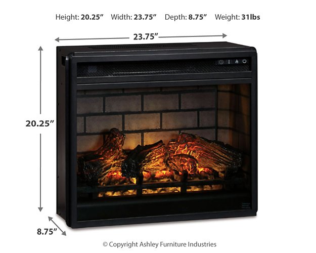 Entertainment Accessories Electric Infrared Fireplace Insert - James Furniture (NY)
